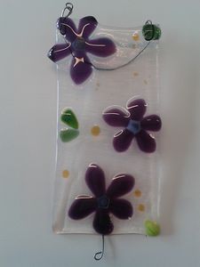 Christmas flower with glass bead