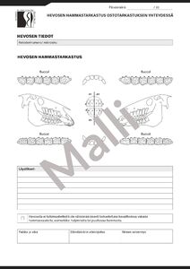 Hevosen hammastarkastuslomake